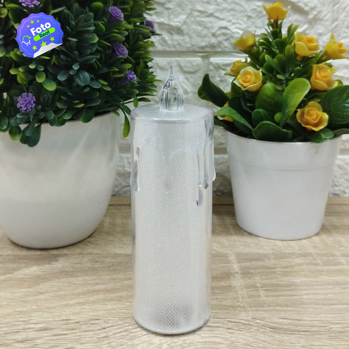 OFERTA PACK X 3 UND Vela Led Efecto Cristal Decoracion