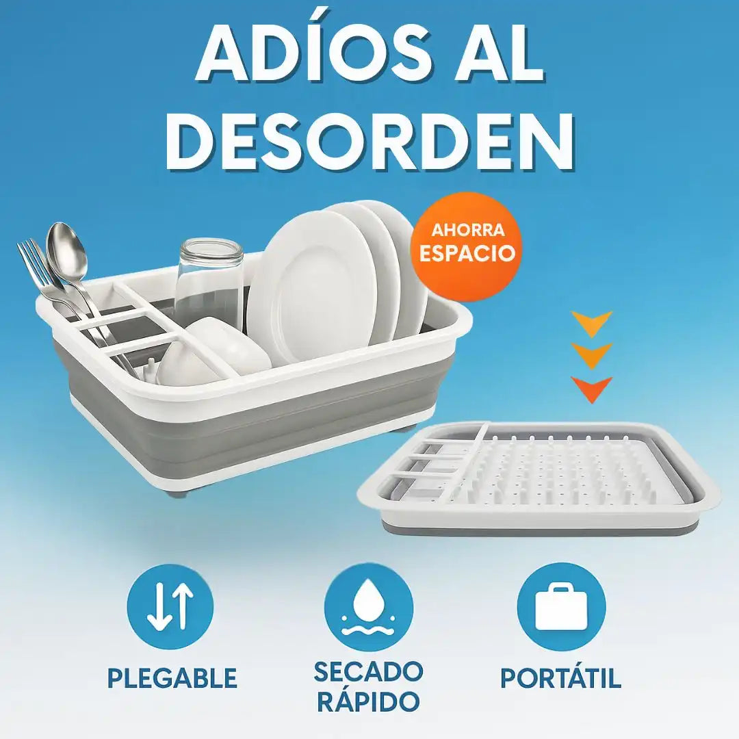 KleanRack® Escurridor Plegable Silicona Premium 🔥HOY 40%OFF🔥