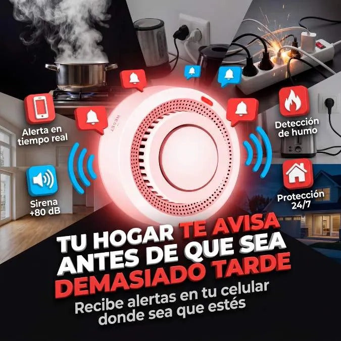 SENSOR DE HUMO -Haga que su hogar sea más inteligente, sin importar qué tan lejos esté de casa.