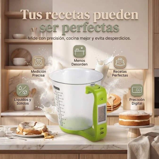 Gramera Digital Vaso - Con su diseño desmontable, la taza medidora digital se puede almacenar y transportar fácilmente