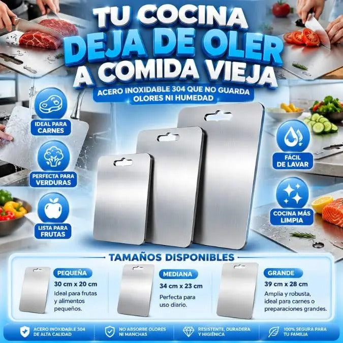 ChefBoard X3™-3 tablas resistentes para cortar fácil, rápido y sin contaminar alimentos.