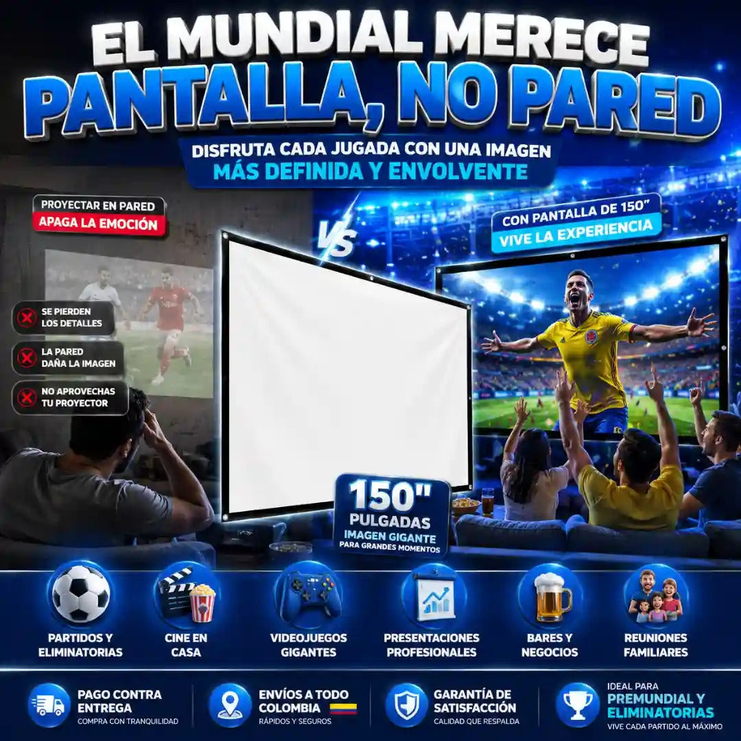 pantalla para proyector de 150 pulgadas