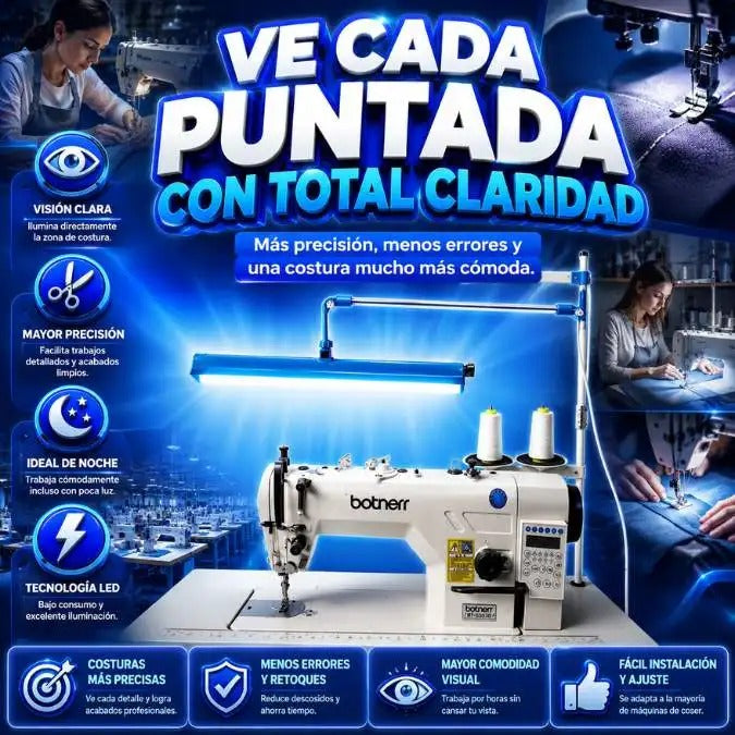 ✨ Luz LED Profesional para Máquina de Coser ✨