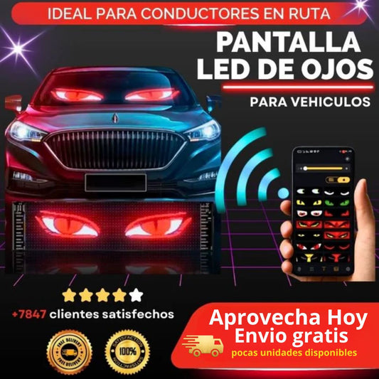 Pantalla LED de Ojos Premium para Vehículos – Control por App 🚘