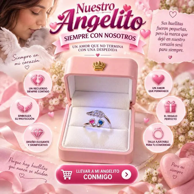 Anillo Alas de Ángel — Lleva siempre contigo el recuerdo de tu angelito 👣🪽🤍