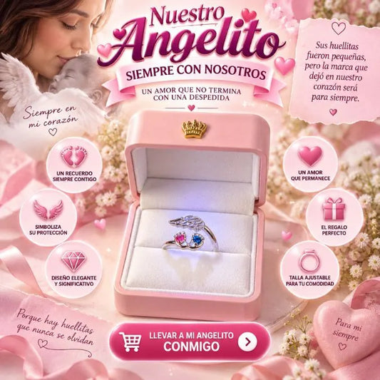 Anillo Alas de Ángel — Lleva siempre contigo el recuerdo de tu angelito 👣🪽🤍