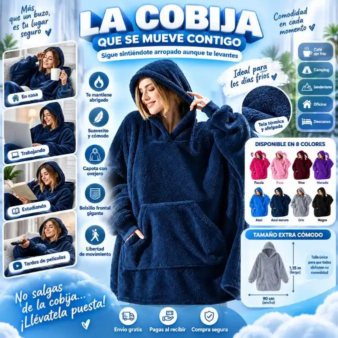 🧸 NUBEO Maxibuzo Manta Térmico | La Cobija que se Mueve Contigo