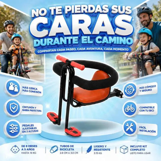Asiento Infantil para Bicicleta | Más Cerca, Más Risas y Más Momentos Juntos