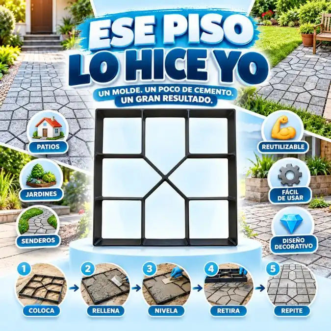 🧱 Molde para Piso Decorativo | Crea Pisos con Diseño Tú Mismo 🏡