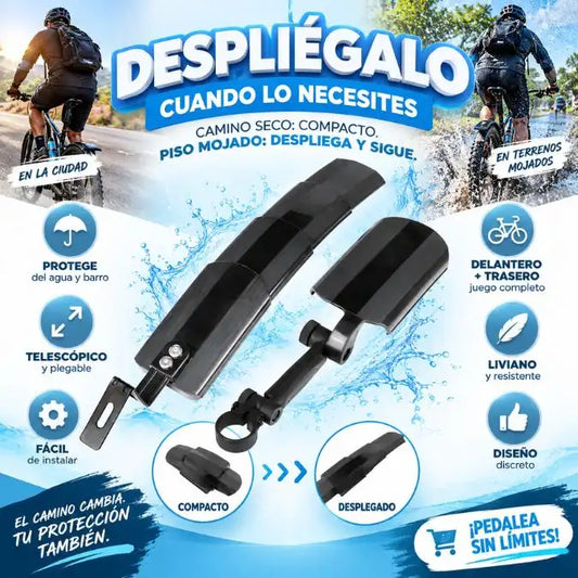 Guardabarros Telescópicos para Bicicleta – Despliégalos Cuando los Necesites
