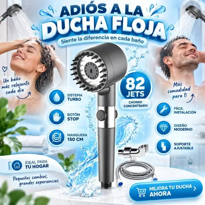 TurboFlow 82 | Cabezal de Ducha con Chorro Concentrado