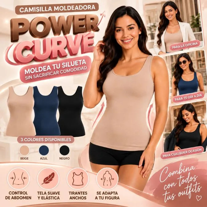✨ Camisilla Moldeadora Power Curve 💖 | Moldea tu Figura y Disfruta de Comodidad Todo el Día 🤎