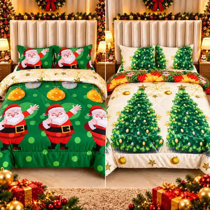 🎄 Edredón Doble Faz Navideño con 2 Fundas – ¡Transforma tu Habitación y Vive la Magia de la Navidad! 🎁