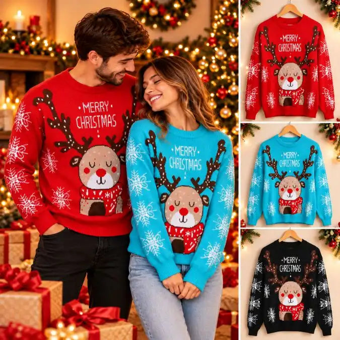🎄 Sacos Navideños Tejidos ❤️ ¡Combina con tu Pareja y Crea Recuerdos Inolvidables! 🎁