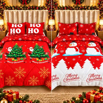 🎄 Edredón Doble Faz Navideño con 2 Fundas – ¡Transforma tu Habitación y Vive la Magia de la Navidad! 🎁