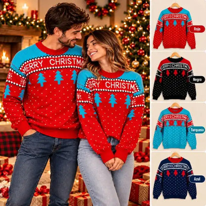 🎄 Sacos Navideños Tejidos ❤️ ¡Combina con tu Pareja y Crea Recuerdos Inolvidables! 🎁