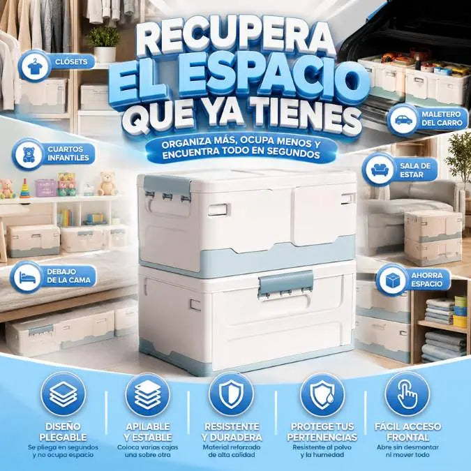 Caja Organizadora Plegable Premium | Ahorra Espacio y Organiza tu Hogar