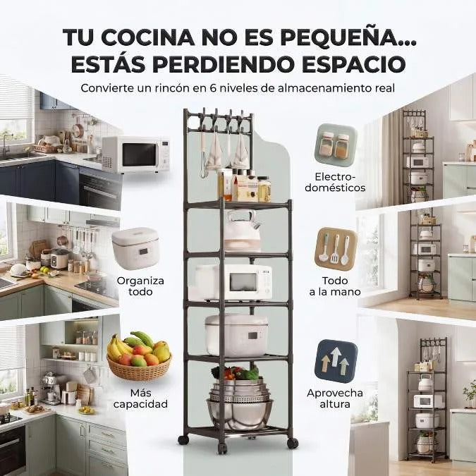 SpaceMax 6™-estante organizador 6 niveles-Más espacio, más orden, menos estrés