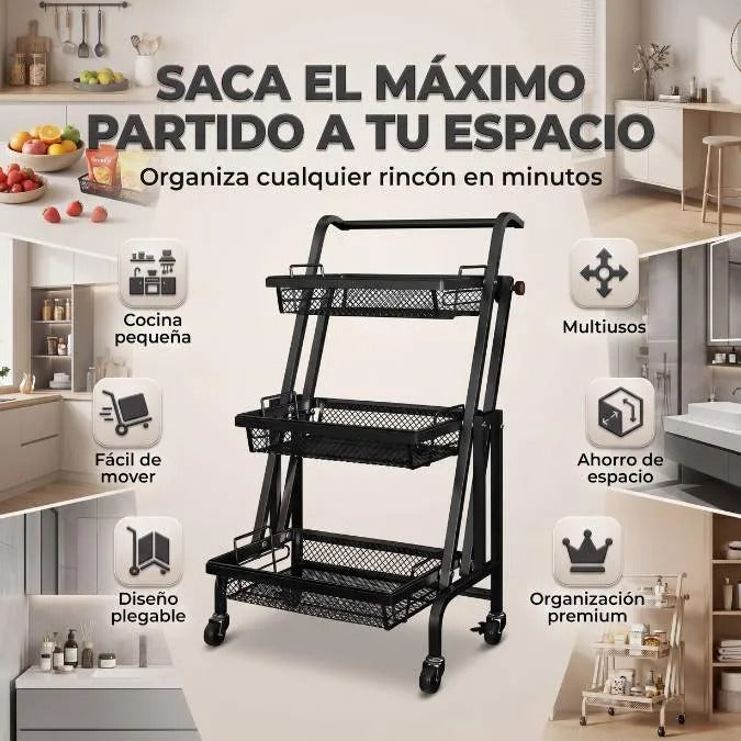 Organizador Plegable 3 Niveles Metalico