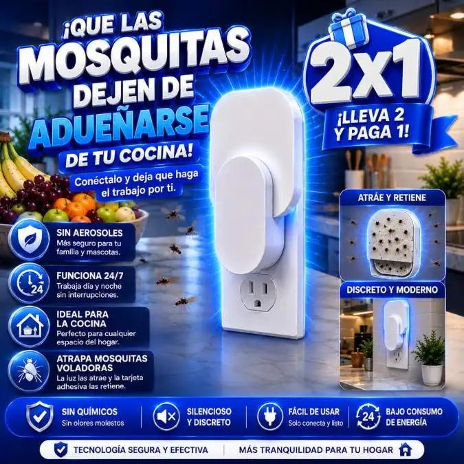 Trampa Moscas Enchufe Casa Mantén tu hogar libre de insectos de forma segura y eficiente.