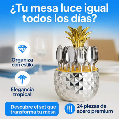 TropicalSet ® 24 piezas Haz que tu comedor hable por ti: moderno, vibrante y único 🟡Aprovecha el 40% DCTO solo por tiempo limitado